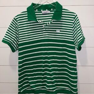 Wimbledon Championship Green & White Striped Polo Shirt Adult XL